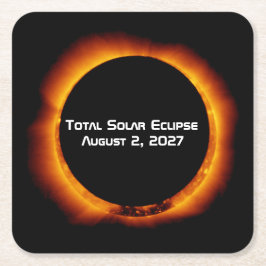 Total Solar Eclipse of the Century 2027 Rechteckiger Pappuntersetzer
