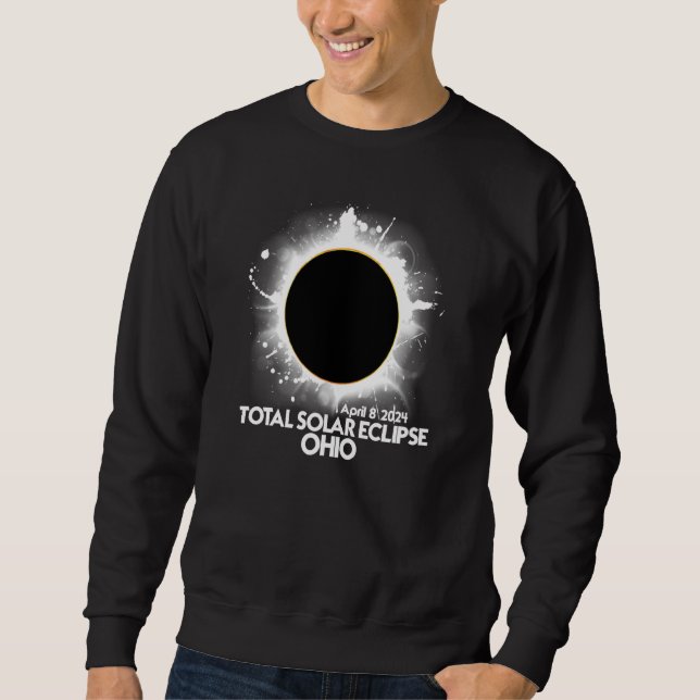 Total Solar Eclipse Ohio 2024 American Totality Sweatshirt (Vorderseite)