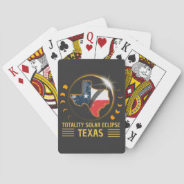 Total Solar Eclipse Texas American 2024 Spielkarten