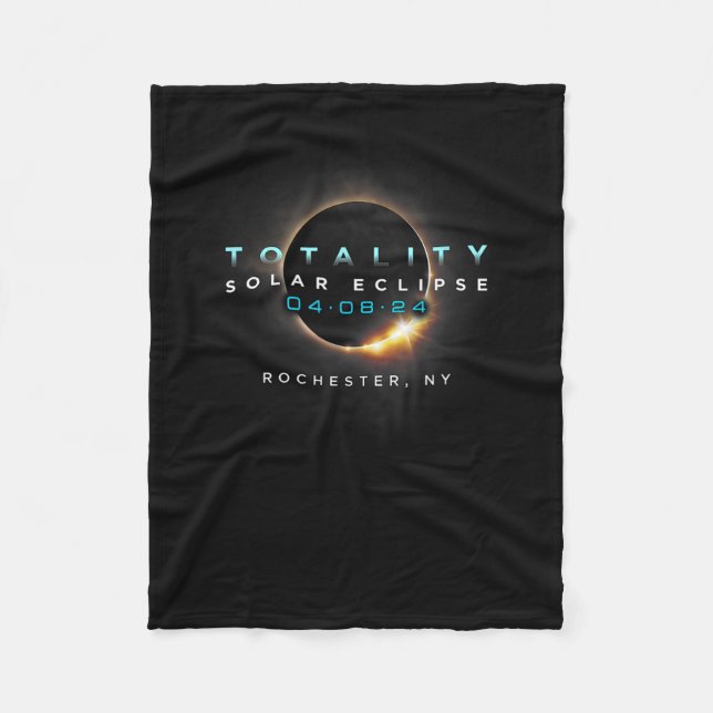 Total Solar Eclipse Totality Rochester New York Fleecedecke (Vorderseite)