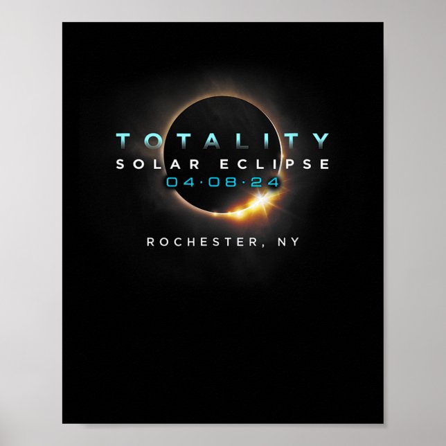 Total Solar Eclipse Totality Rochester New York Poster (Vorne)