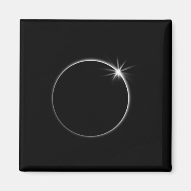 Total Solar Eclipse US American Flag Totality 04,0 Magnet (Vorne)