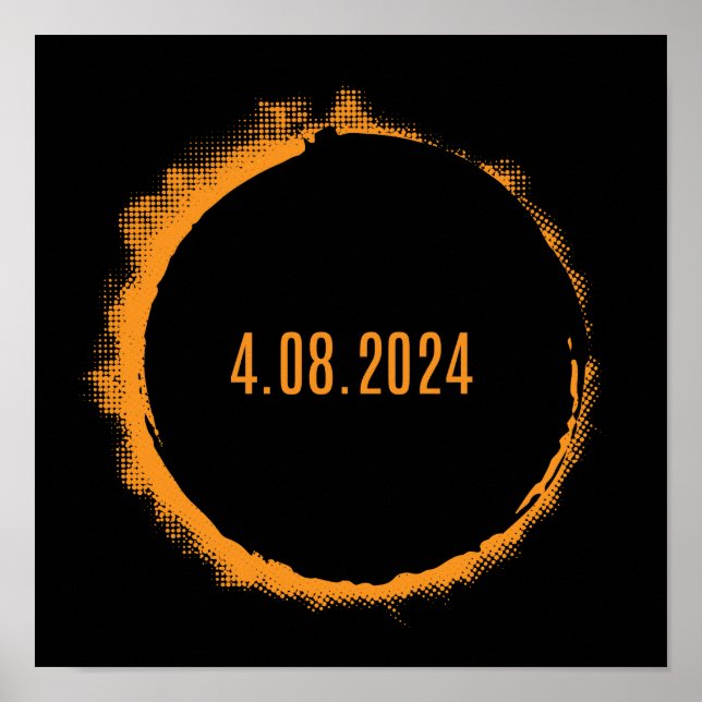 Total Solar Eclipse USA 8. April 2024 Poster (Vorne)