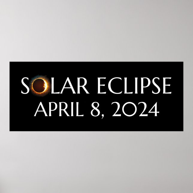 Total Solar Eclipse USA 8. April 2024 Poster (Vorne)