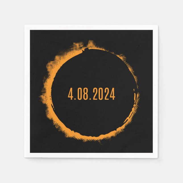 Total Solar Eclipse USA 8. April 2024 Serviette (Vorderseite)