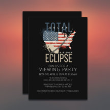 Total Solar Eclipse USA Map Viewing Party