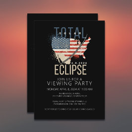 Total Solar Eclipse USA Map Viewing Party Einladung