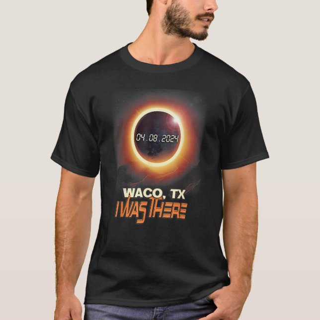 Total Solar Eclipse Waco Texas TX T-Shirt (Vorderseite)