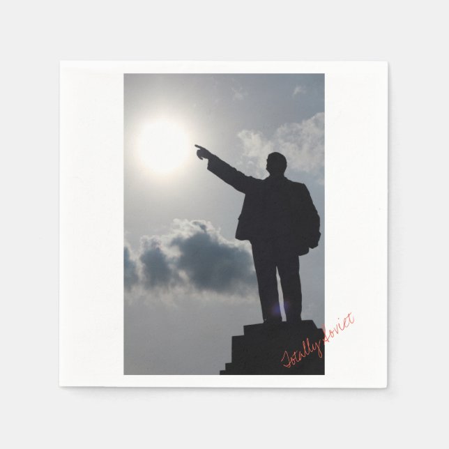 Total sowjetischen Zeiger Lenin Paper Napkin Serviette (Vorderseite)