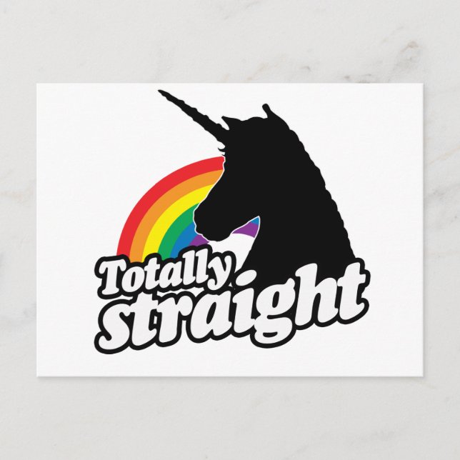 TOTAL STRAIGHT UNICORN -.pnng Postkarte (Vorderseite)