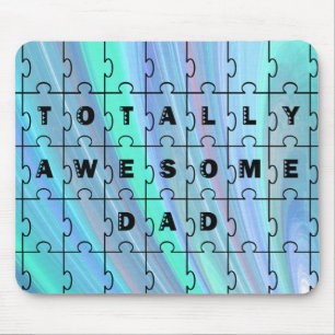 Total toller Vater Puzzle Blau Mousepad