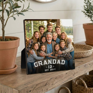 Totale Enkel Foto Varsity Opa Est Jahr Legacy Fotoplatte