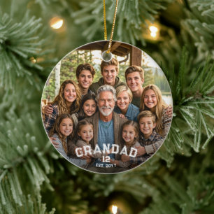 Totale Enkel Foto Varsity Opa Jahr Erbe Keramik Ornament