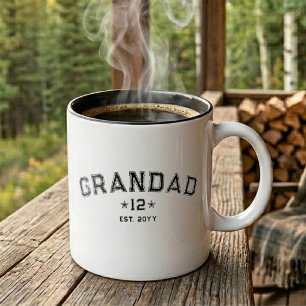Totale Enkel Varsity Opa Jahr Erbe Zweifarbige Tasse