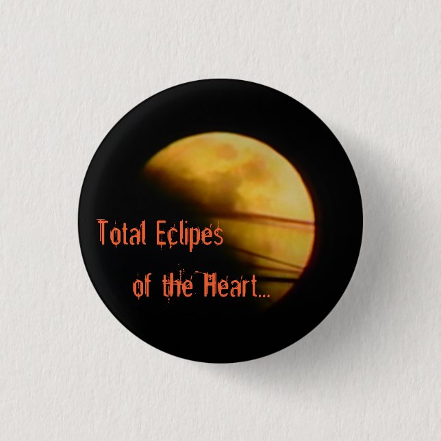 Totale Finsternis des Herz-Fotografie-Knopfes Button (Vorderseite)