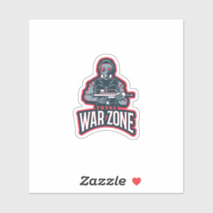 Totale Krieger Wettbewerbs-Gaming-Logo Emblem Aufkleber