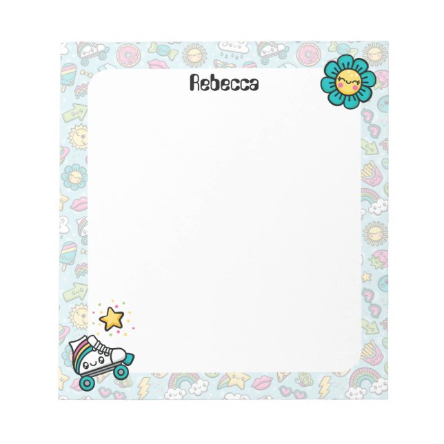 Totale Niedliche Doodles Notizblock (Vorderseite)