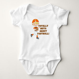 Totale Nüsse über Fußball Baby Strampler