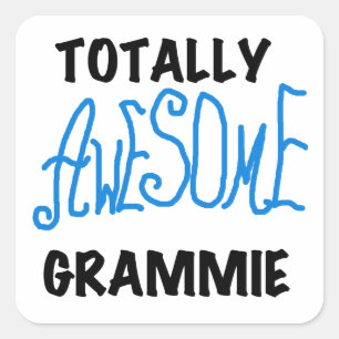 Totale Phantastische Grammie Blue T - Shirt Gesche Quadratischer Aufkleber