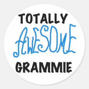 Totale Phantastische Grammie Blue T - Shirt Gesche Runder Aufkleber