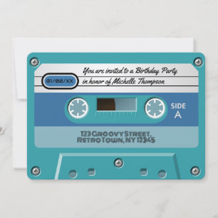 Totale Phantastische Groovy Retro Geburtstagsparty Einladung