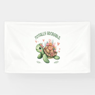 Totale Schildkröte mit Koralle Banner
