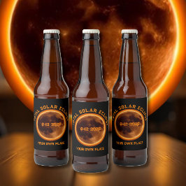 Totale Sonnenfinsternis 12. August 2026 Bierflaschenetikett