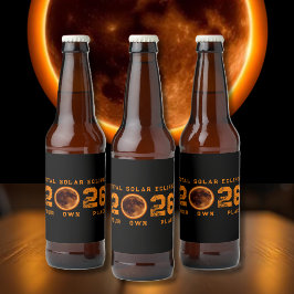 Totale Sonnenfinsternis 12. August 2026 Bierflaschenetikett
