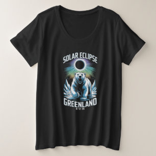 Totale Sonnenfinsternis 12. August 2026 Grönland-G Große Größe T-Shirt
