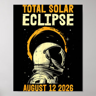 Totale Sonnenfinsternis 12. August 2026 Kunst Poster