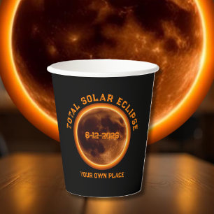 Totale Sonnenfinsternis 12. August 2026 Pappbecher