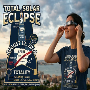 Totale Sonnenfinsternis 12. August 2026 Spanien Is T-Shirt