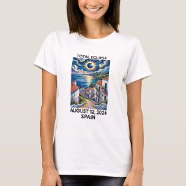 Totale Sonnenfinsternis 12. August 2026 Spanien Te T-Shirt