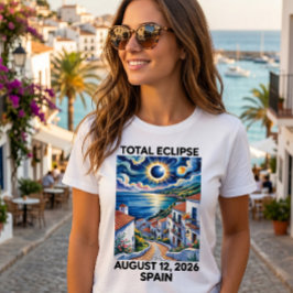 Totale Sonnenfinsternis 12. August 2026 Spanien Te T-Shirt