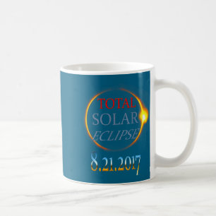 Totale Sonnenfinsternis 2017 Illustration Kaffeetasse