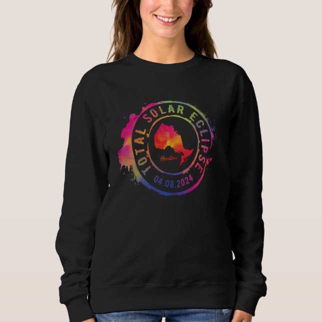 Totale Sonnenfinsternis 2024 Kanada Ontario Hamilt Sweatshirt (Vorderseite)