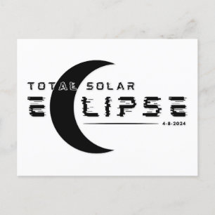 TOTALE SONNENFINSTERNIS 2024  POSTKARTE
