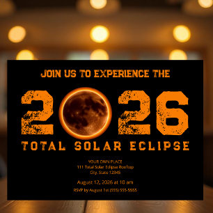 Totale Sonnenfinsternis 2026 Ereignis Flyer