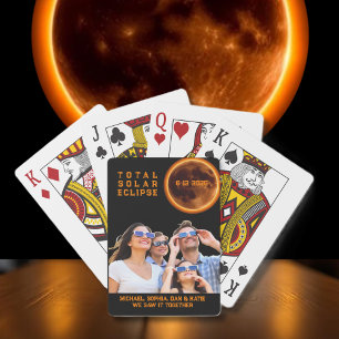 Totale Sonnenfinsternis 2026 Familienfoto-Andenken Spielkarten