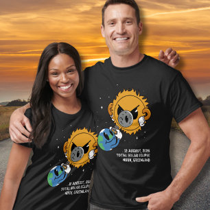 Totale Sonnenfinsternis 2026 Grönland Photobomb T-Shirt