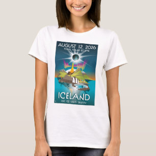 Totale Sonnenfinsternis 2026 in Island - T-Shirt