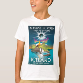 Totale Sonnenfinsternis 2026 in Island - T-Shirt