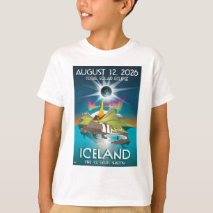 Totale Sonnenfinsternis 2026 in Island - T-Shirt