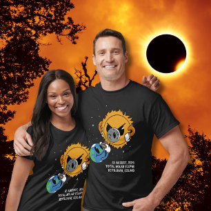 Totale Sonnenfinsternis 2026 Island Photobomb T-Shirt