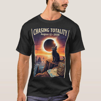 Totale Sonnenfinsternis 2026 Island Totalität Schw T-Shirt
