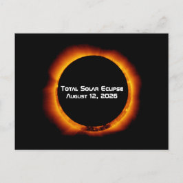 Totale Sonnenfinsternis 2026 Postkarte