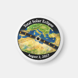 Totale Sonnenfinsternis 2027 Karte Magnet