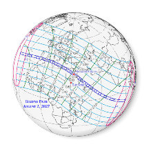 Totale Sonnenfinsternis 2027 Karte