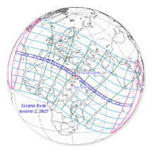 Totale Sonnenfinsternis 2027 Karte