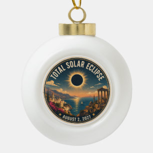 Totale Sonnenfinsternis 2027 Keramik Kugel-Ornament